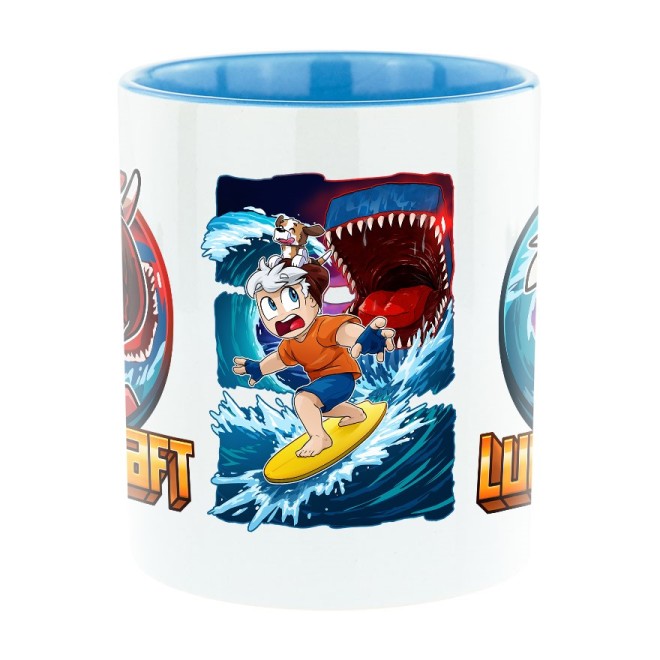 Meer Horror Bi-Color Tasse hellblau